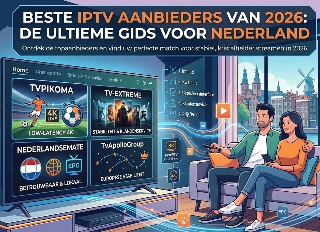 Beste IPTV aanbieders van 2026: De complete top 10 vergelijking